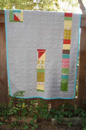 Wonderland Windowpane Baby Quilt (back)