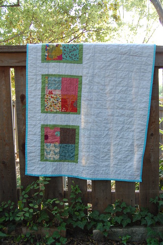 windowpane baby quilt