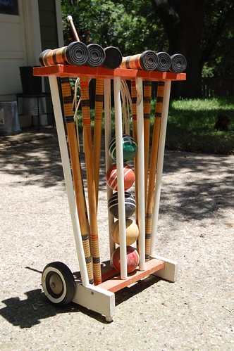 vintage croquet set