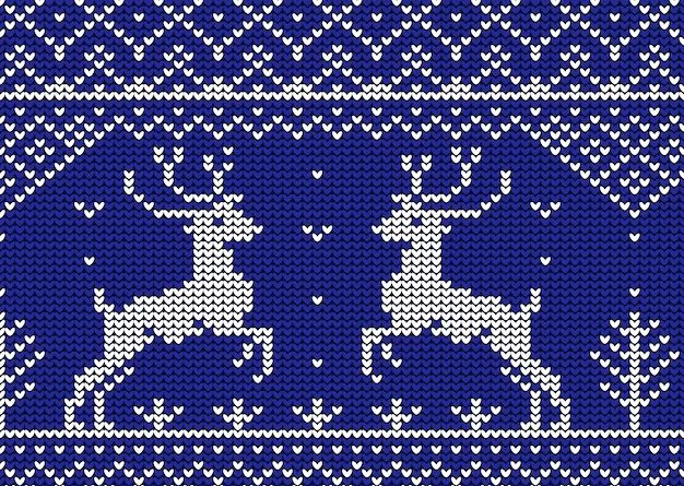 Christmas reindeer blue woolen pattern 23 2147577222