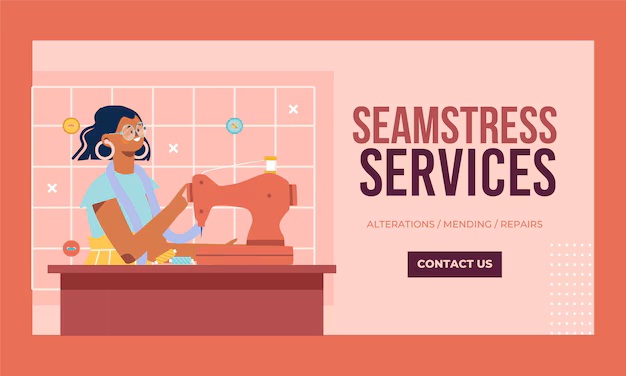 Hand drawn seamstress facebook template 23 2149388328