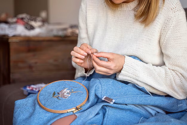 Tailor woman using tools sewing fabrics 23 2148827114